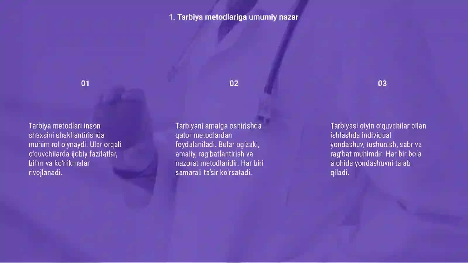 Tarbiya metodlari va turlari tarbiyasi 3