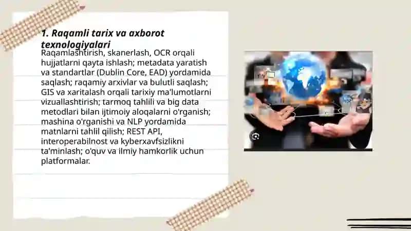Raqamli tarix fanining boshqa fanlar bilan aloqasi 3