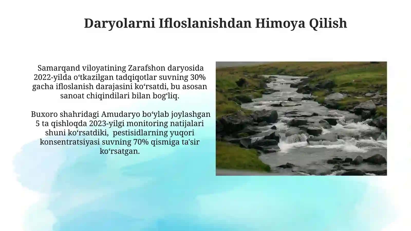 Daryolarni Ifloslanishdan Himoya Qilish 3
