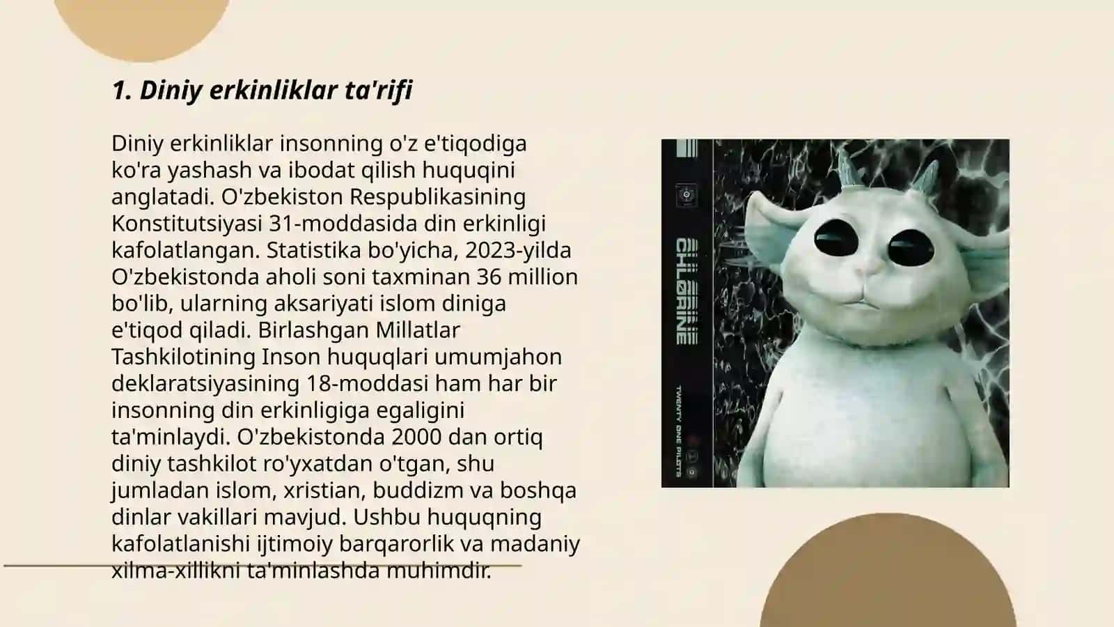 Vijdon va etiqod erkinligining tarifi 3