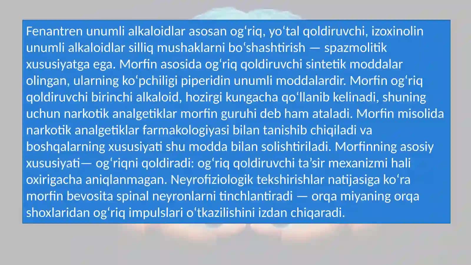 NARKOTIK VA NONARKOTIK ANALGETIKLAR 3