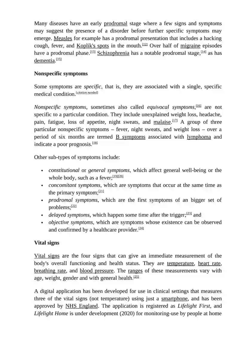 Signs and symptoms 3