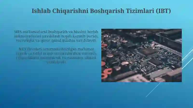 Axborot texnologiyalaring ishlab chiqarishda qoʻllanishi 3