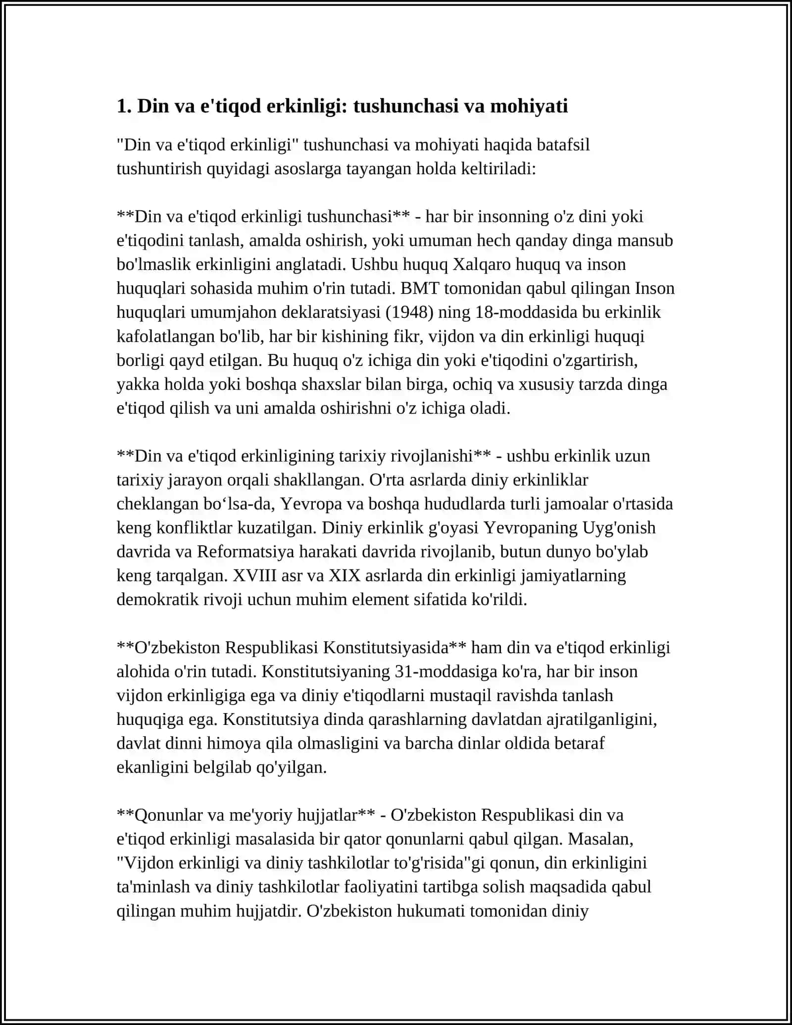 VIJDON VA E'TIQOD ERKINLIGINING TA'RIFI 3