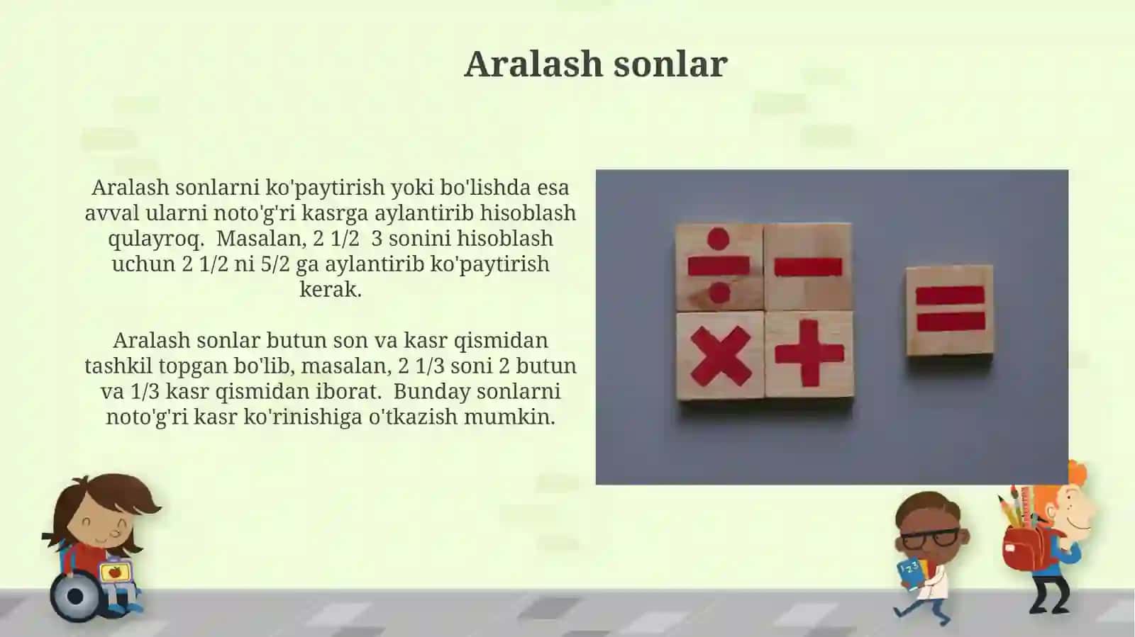 Butunning kasrini topish 3