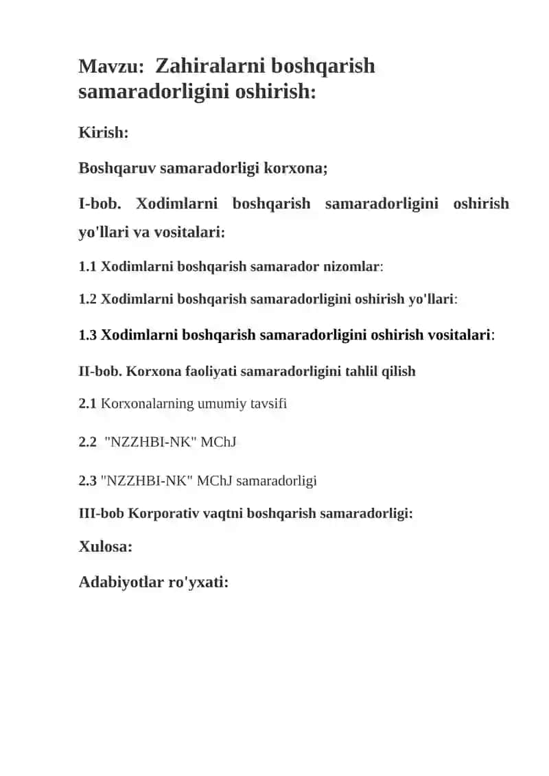 Zahiralarni boshqarish samaradorligini oshirish 3