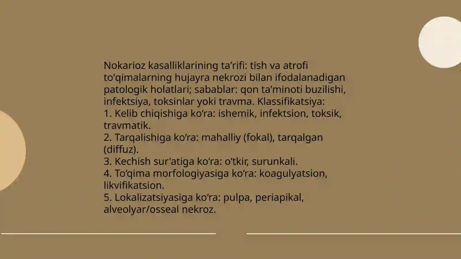 Nokarioz kasalliklar tasnifi 3