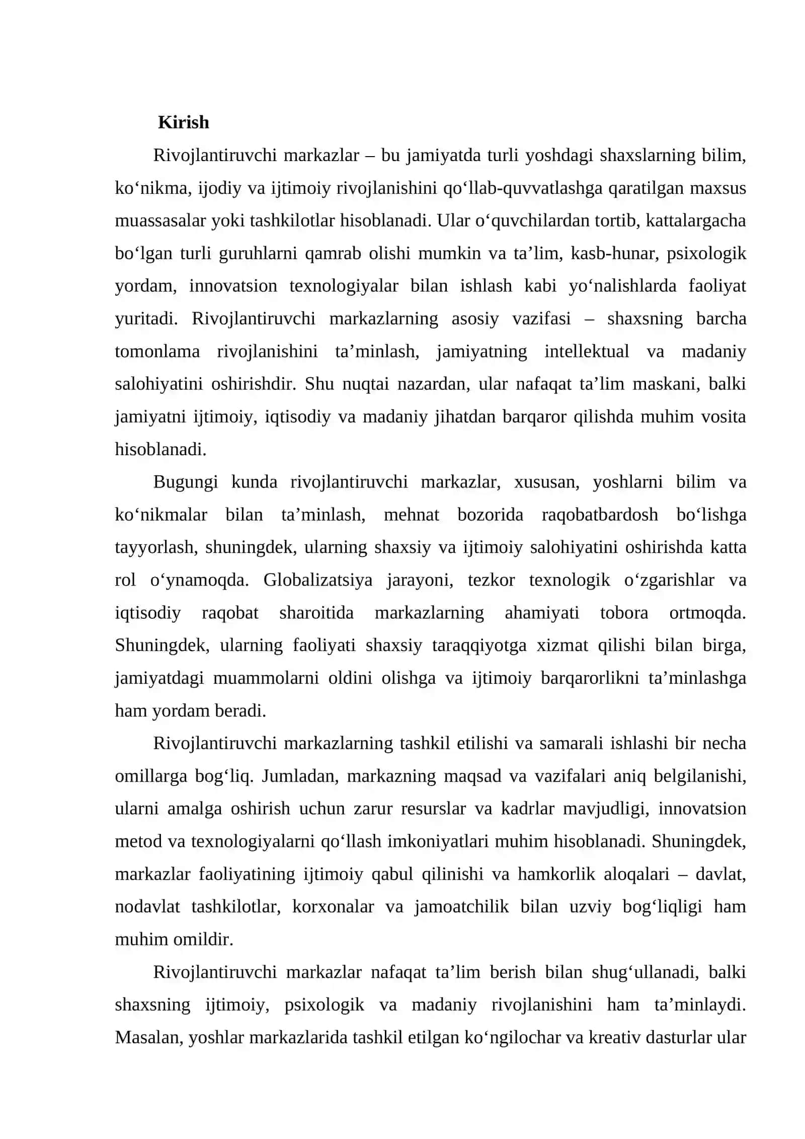 Rivojlantiruvchi markazlar tashkil etish 3