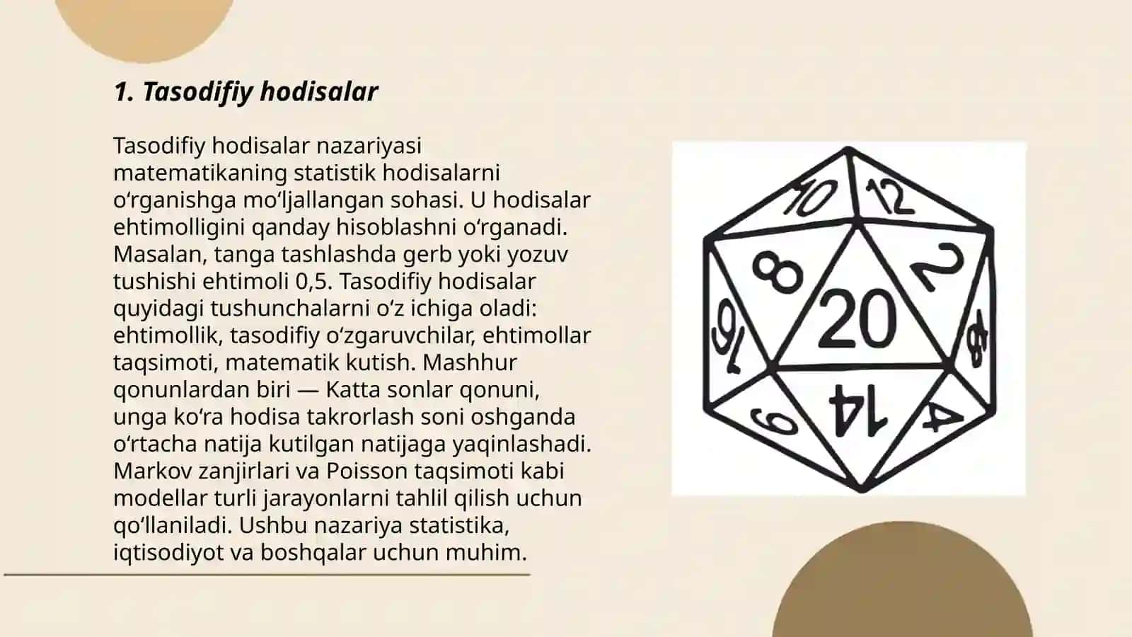 Tasodifiy hodisalar nazariyasi 3