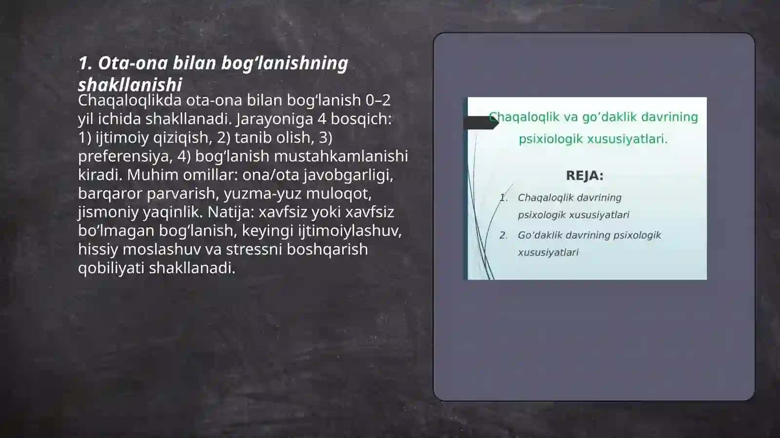 Chaqaloqlik davrida ijtimoiylashuv moslashuv 3