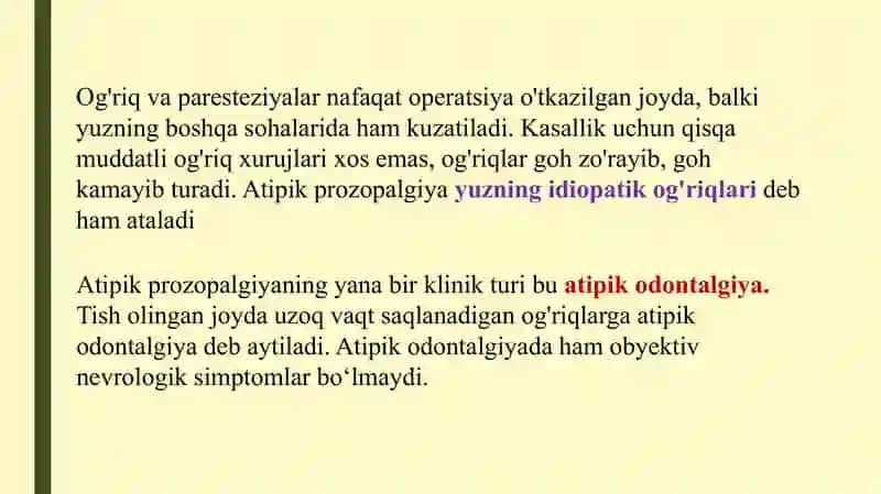 Atipik prozopalgiyalar 3