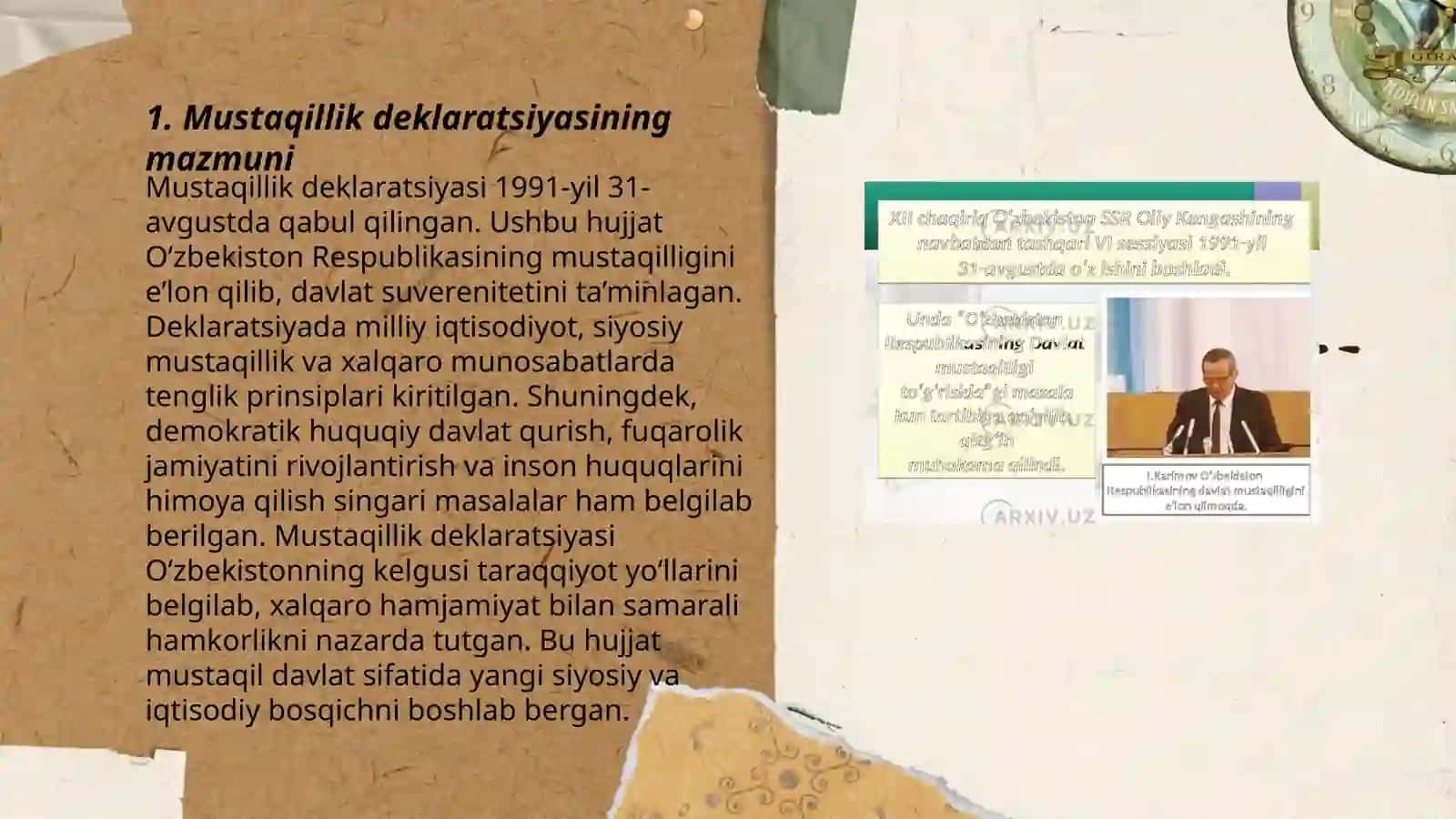 Mustaqillik deklaraciyasining qabul qilishi 3