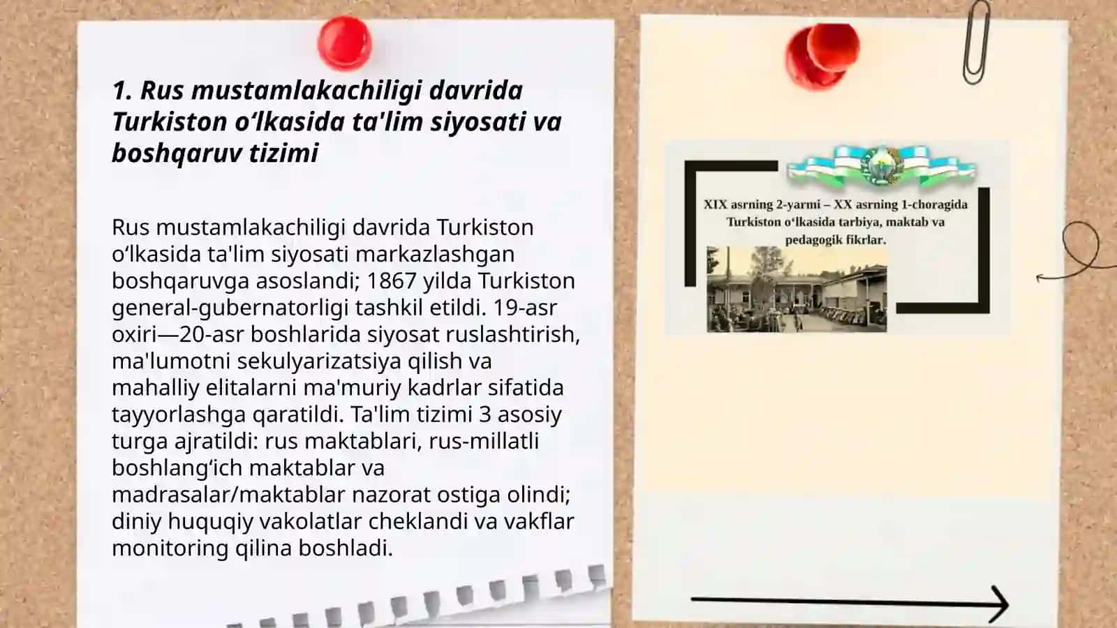 XIX asrning 2-yarmi-XX asrning 1-choragida Turkiston oʻlkasida ta'lim tizimi, maktab va pedagogik fikrlar 3