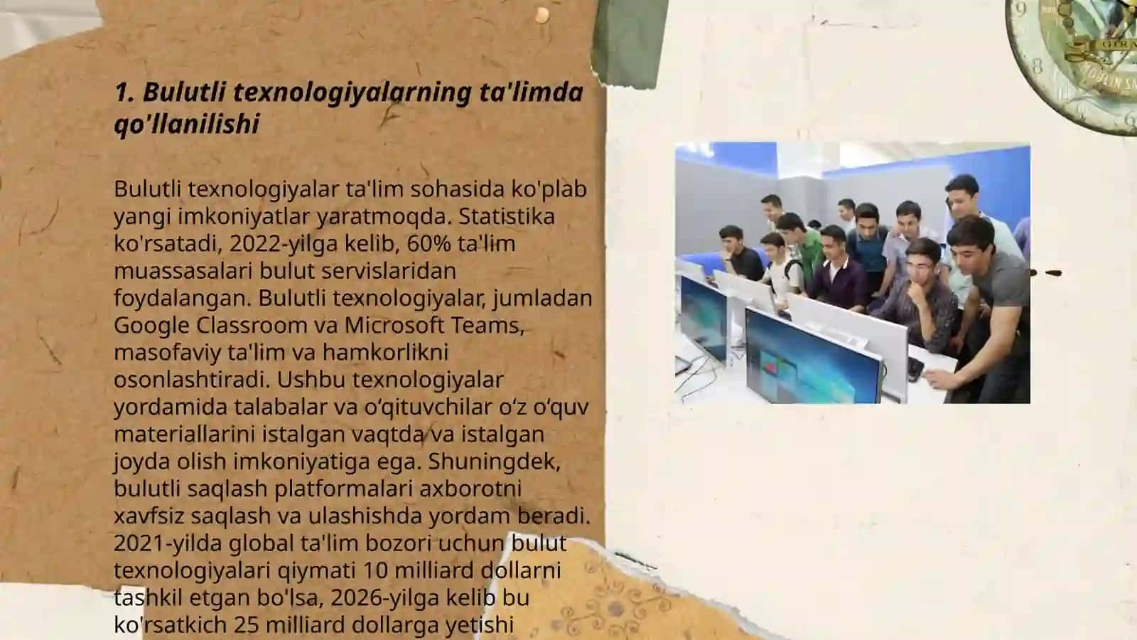 Bulutli texnologiyalar va ularning ta'limiy imkoniyatlari 3