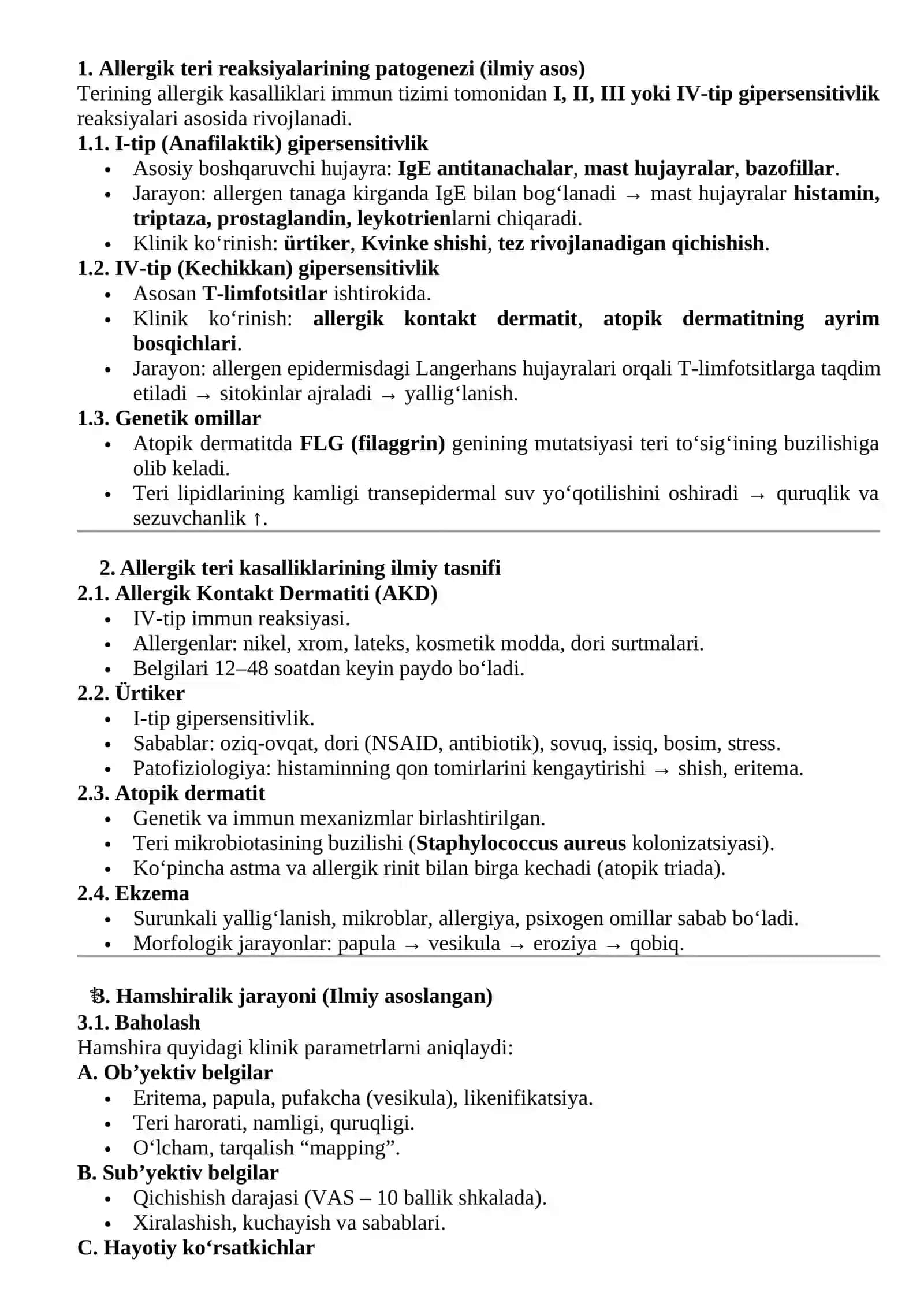 Allergik kasalliklarida hamshiralik ishi 3
