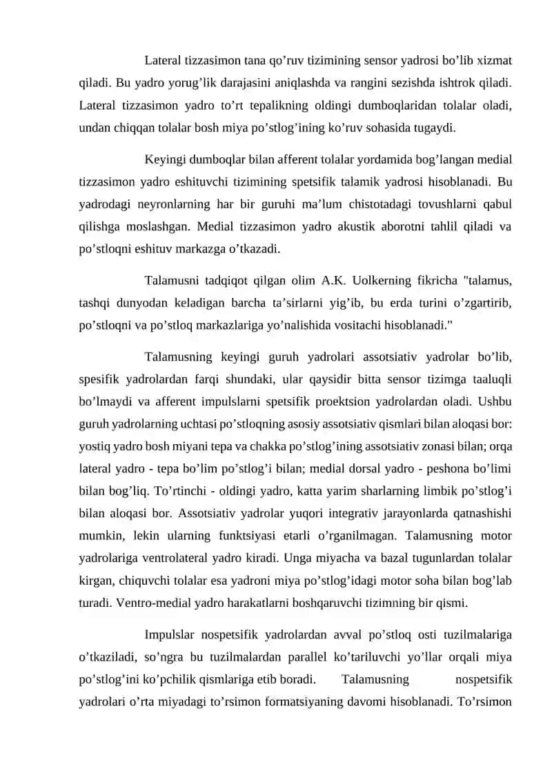 Asab tizimining xususiy fiziologiyasi 3