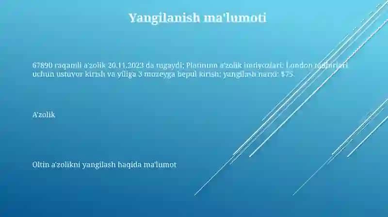 Oltin a'zolikni yangilash 3