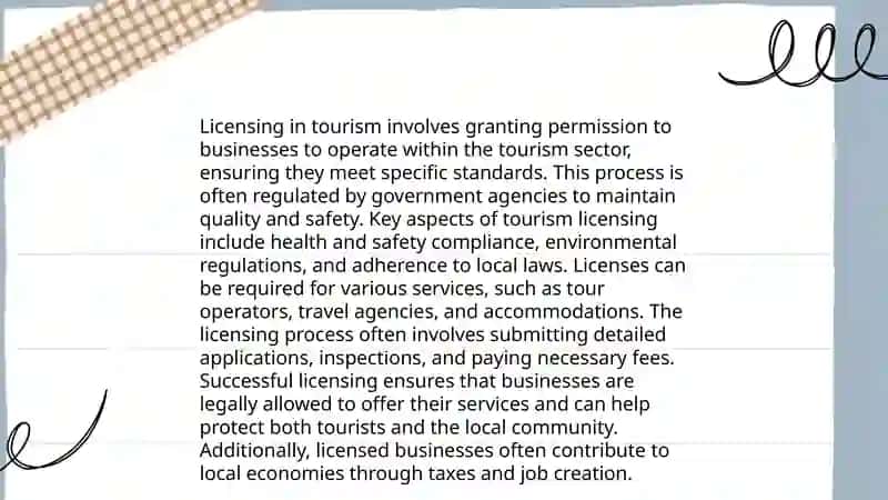 Licensing in Tourism 3