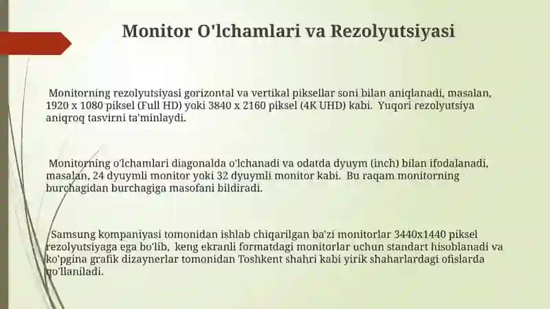 Monitor va uning turlari 3