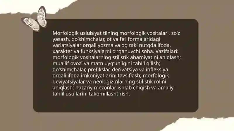 Morfologik uslubiyat 3