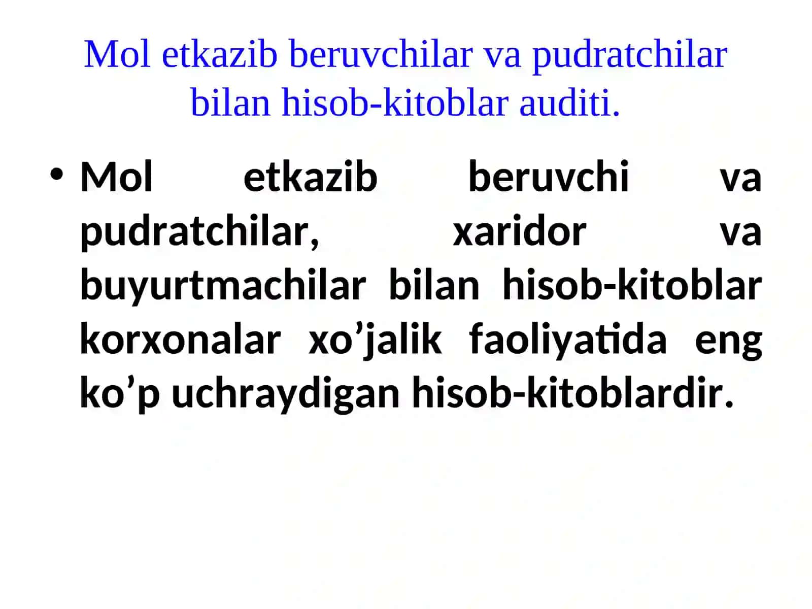 TA’MINOT JARAYONI AUDITI 3
