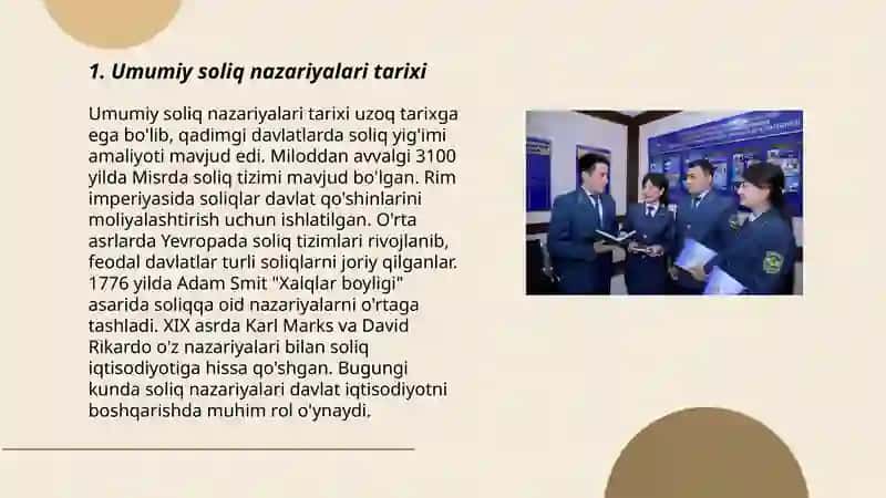 Umumiy soliq nazariyalari tarixi 3