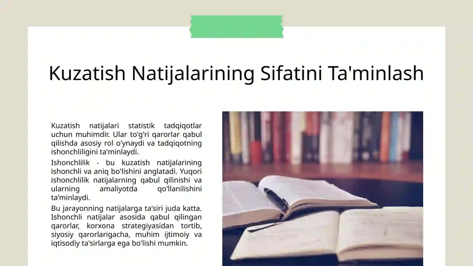 Statistik kuzatish natijalarining sifati va nazorati 3