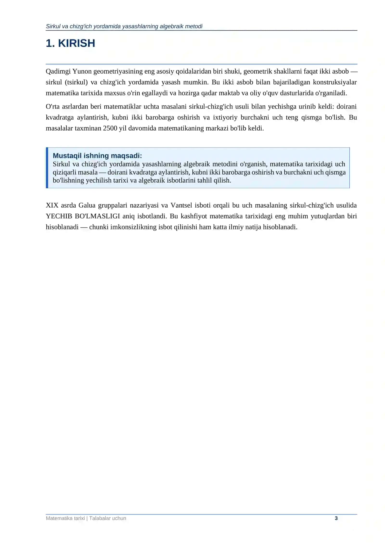 SIRKUL VA CHIZG'ICH YORDAMIDA YASASHLARNING ALGEBRAIK METODI 3
