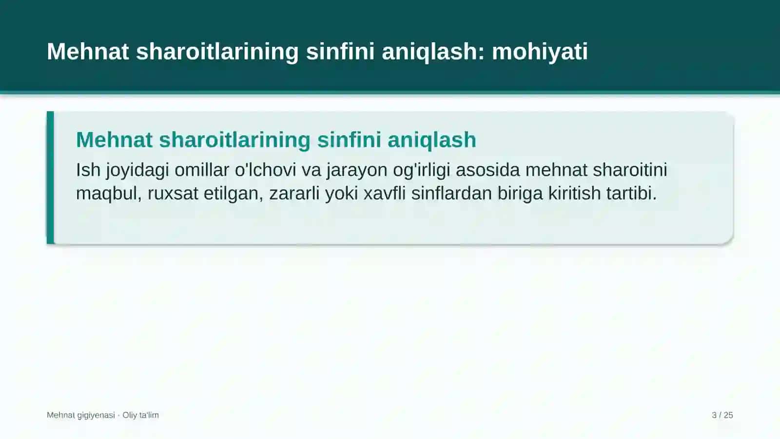 temir yo'l qurilishida mehnat sharoitlarining sinfini aniqlash 1707 3