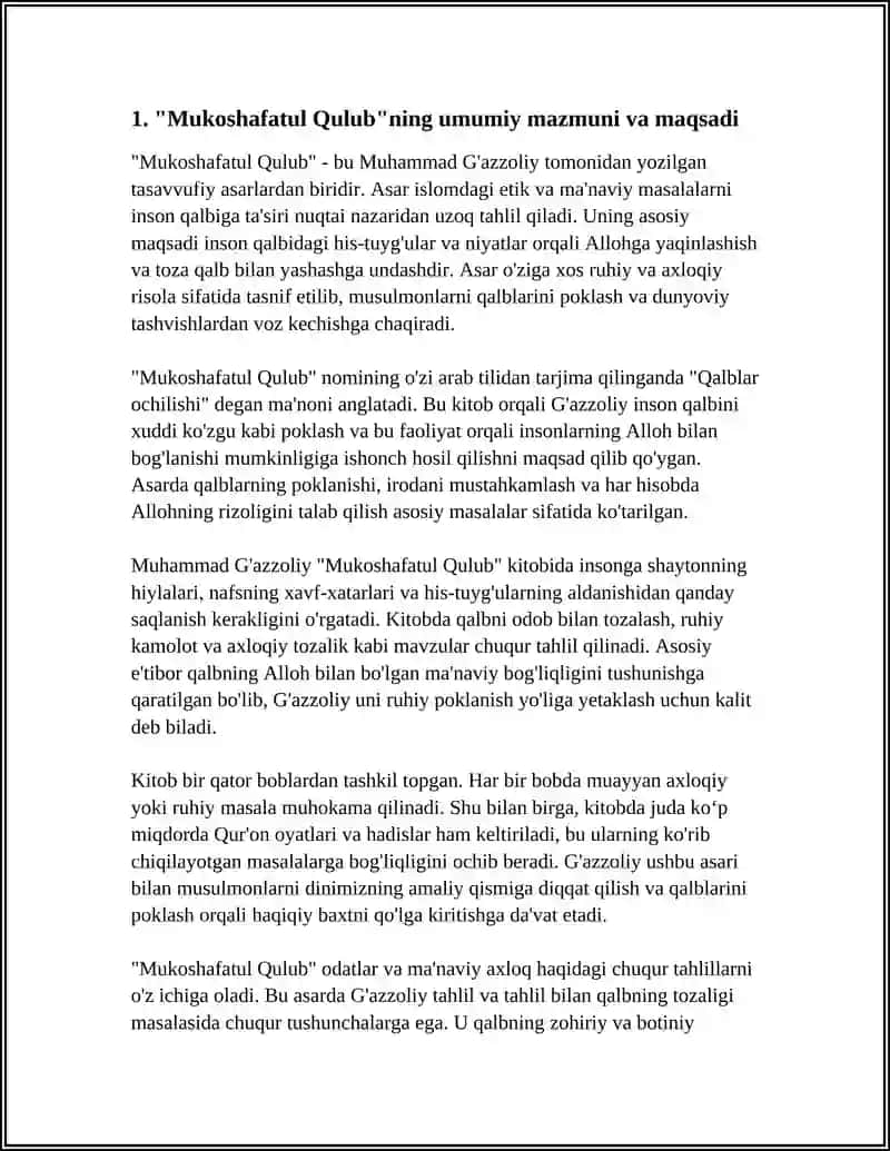 ABU HOMID GʻAZZOLIYNING “MUKOSHAFATUL QULUB” 3