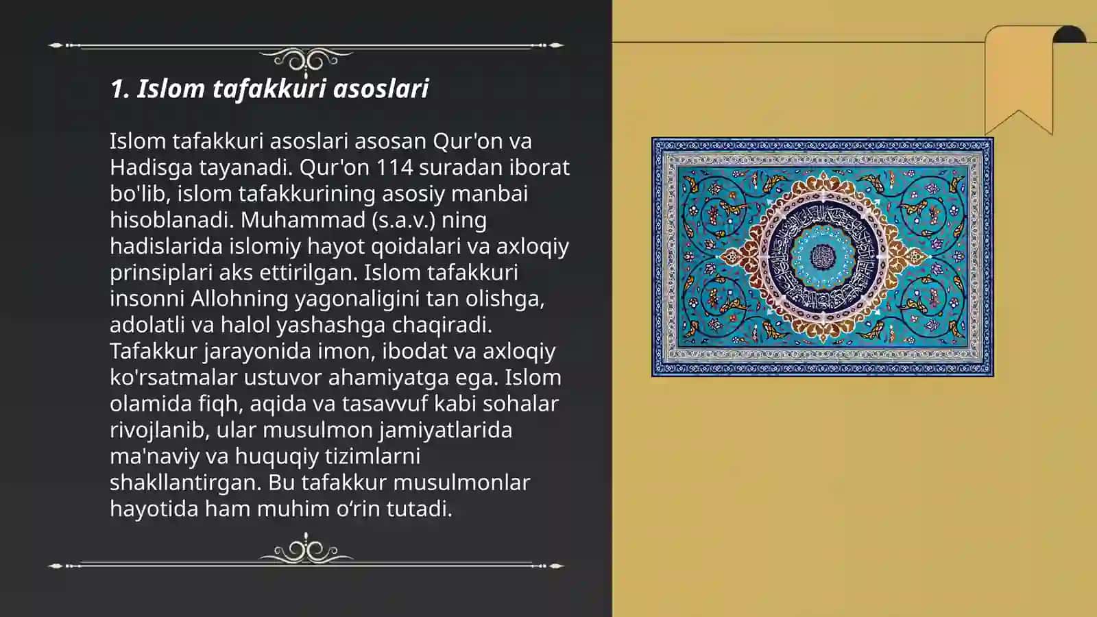 Islom tafakkuri asoslari 3