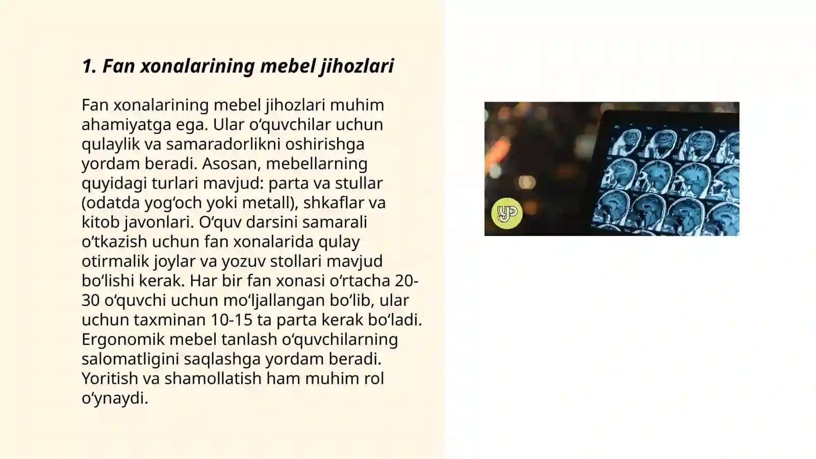 Fan xonalarining mebel jihozlari 3