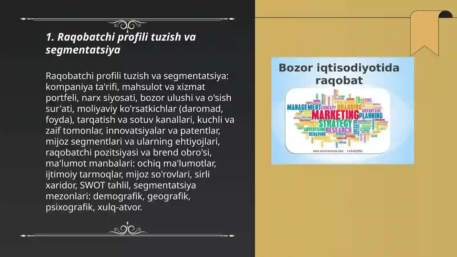 Raqobatchilarni tahlil qilish usullari 3