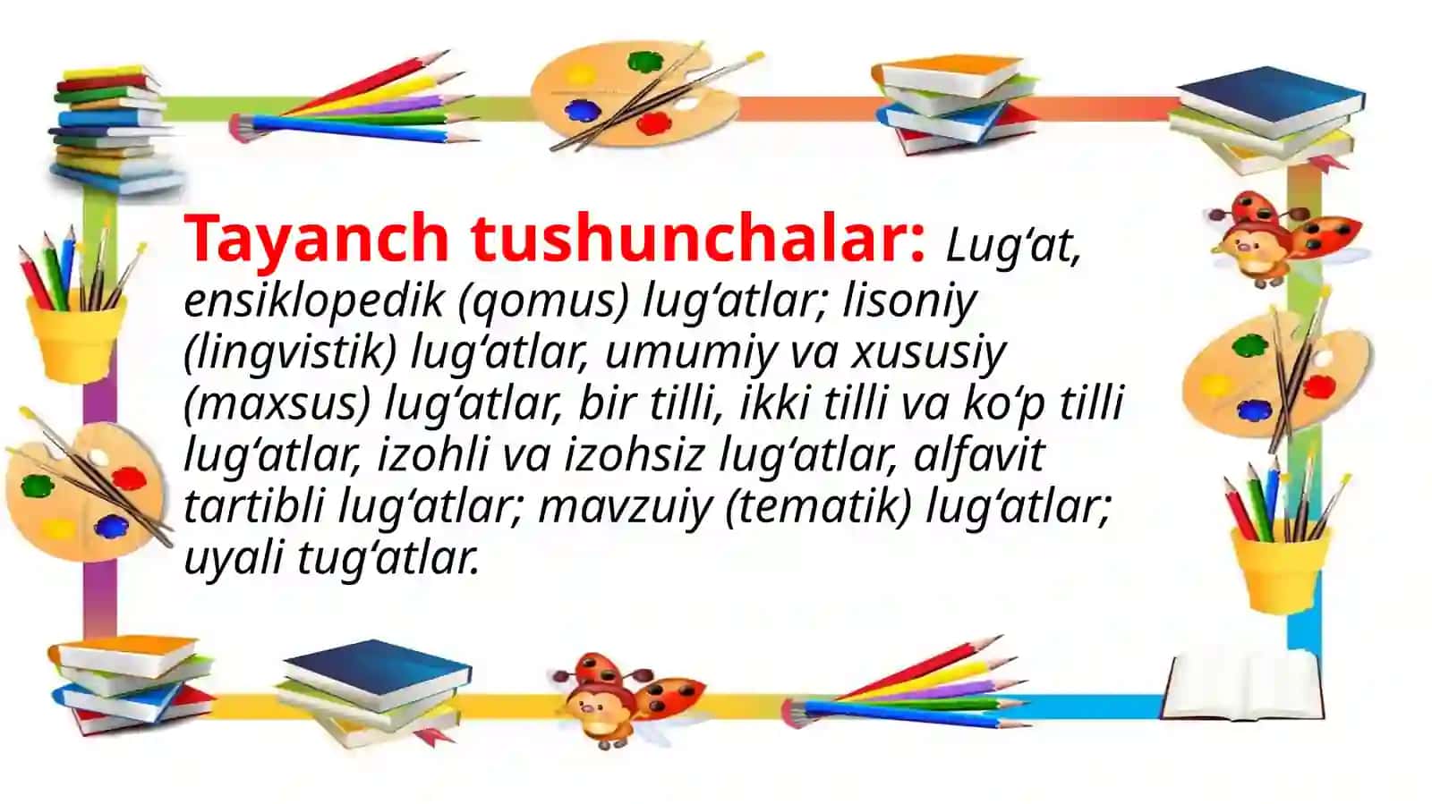 Lug`at  turlari  haqida  ma`lumot berish 3