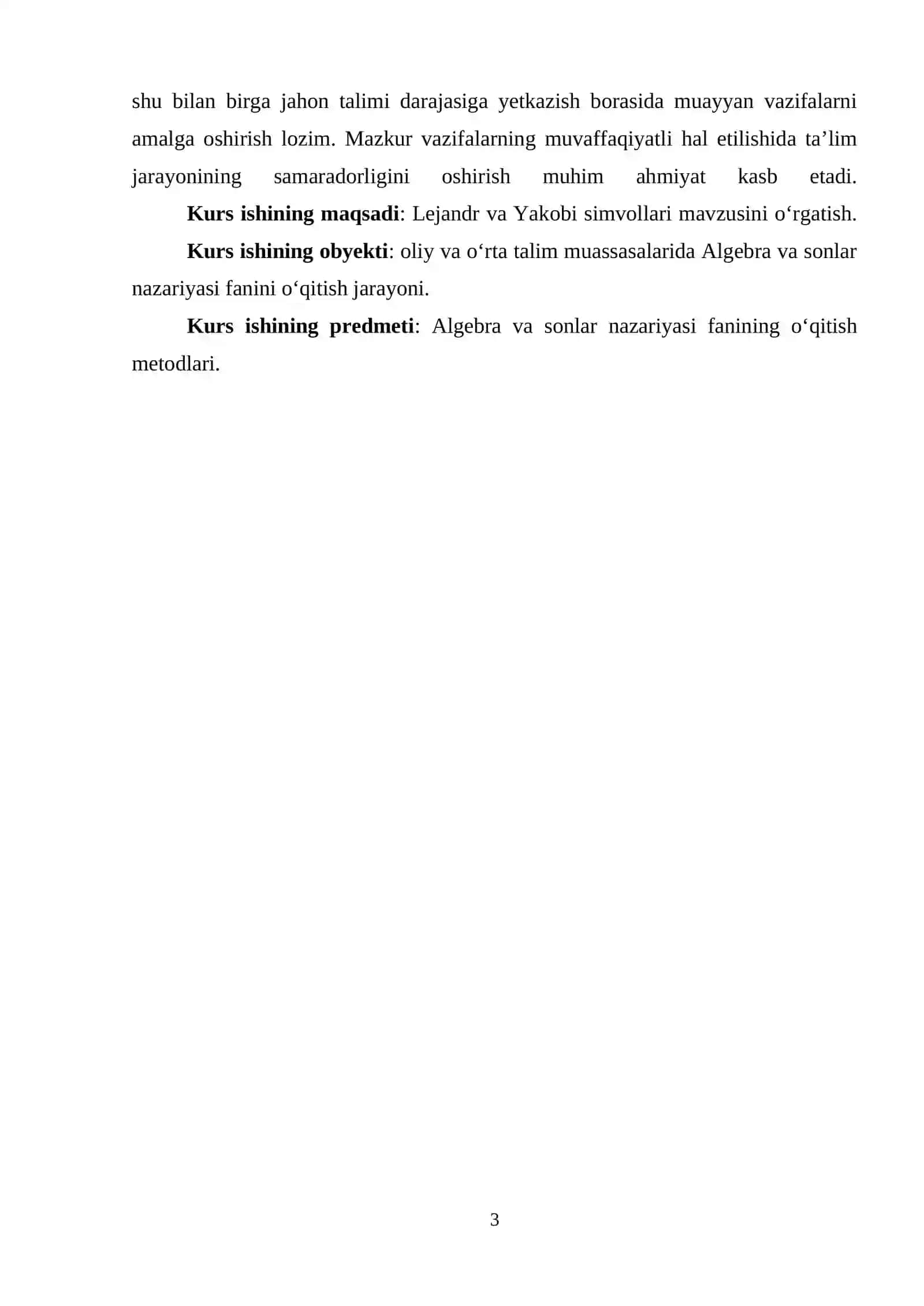 Berilgan sonlarning Lejandr Yakobi simvollari, xossalari 3