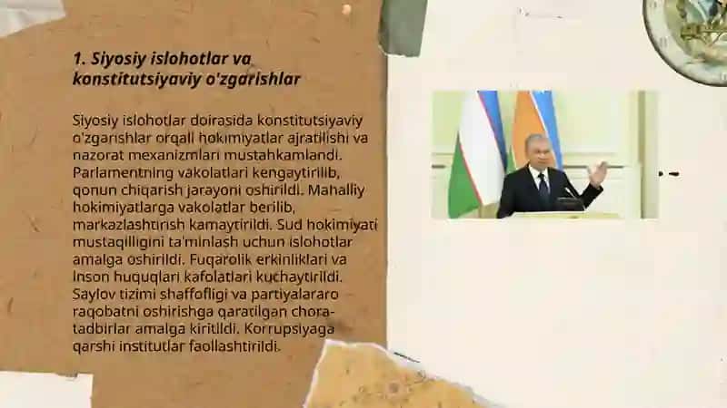 Siyosiy islohotlar va konstitutsiyaviy o'zgarishlar 3