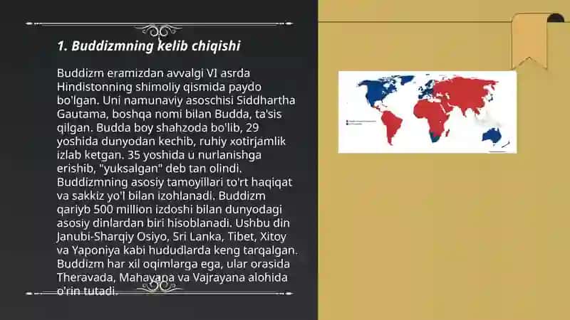 Buddizim dinining tarqalishi 3