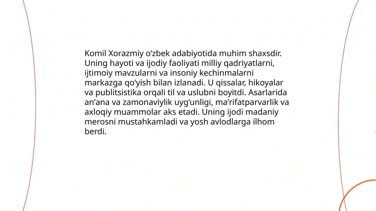 Komil Xorazmiy adabiy merosi 3
