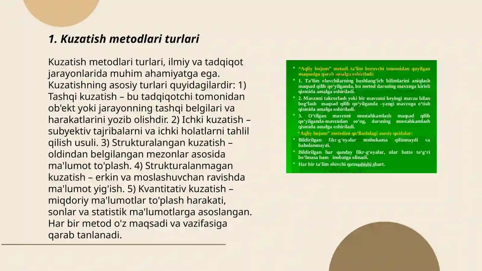 Kuzatish metodi 3