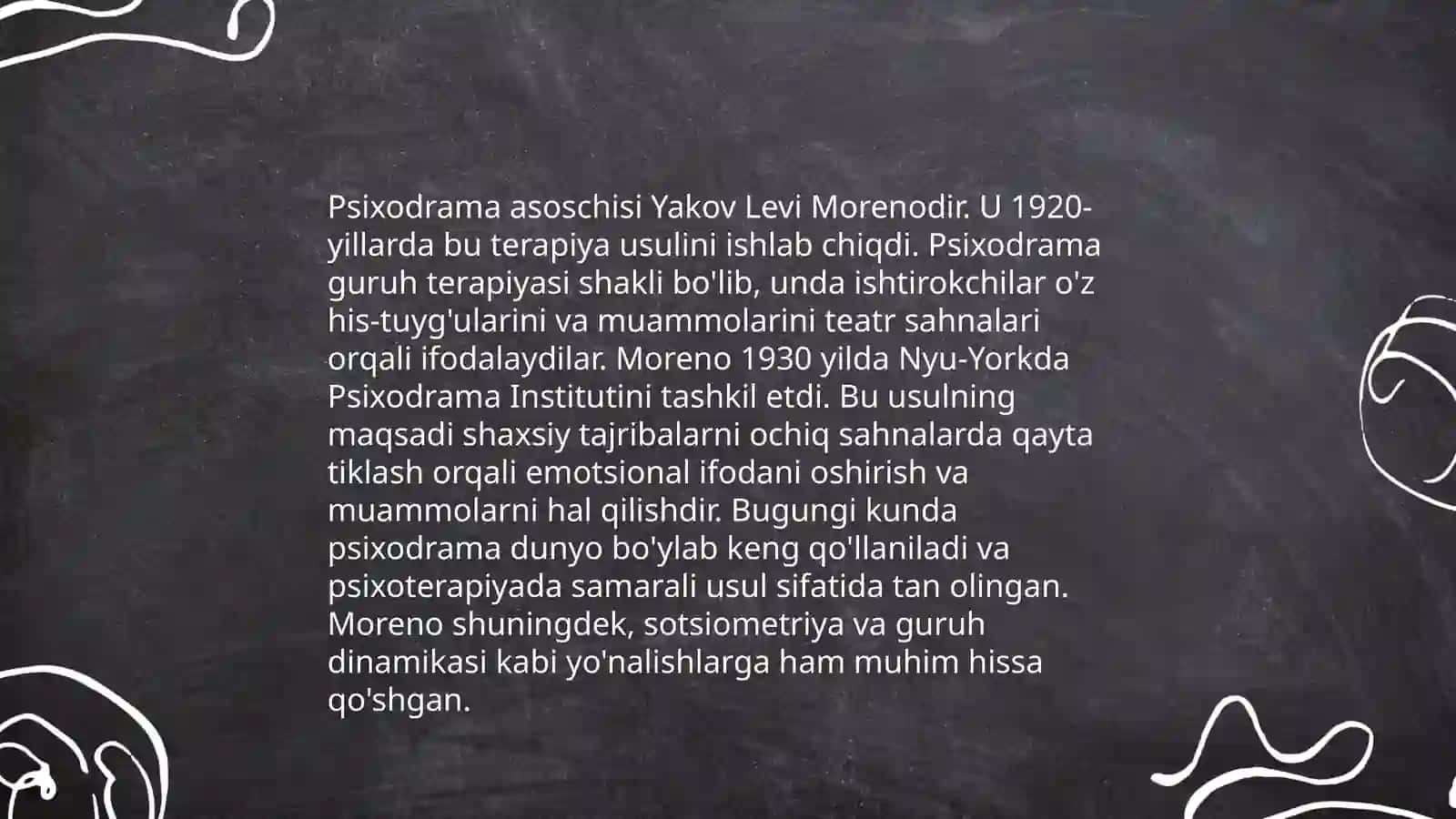Psixodrama tarixi va rivojlanishi 3