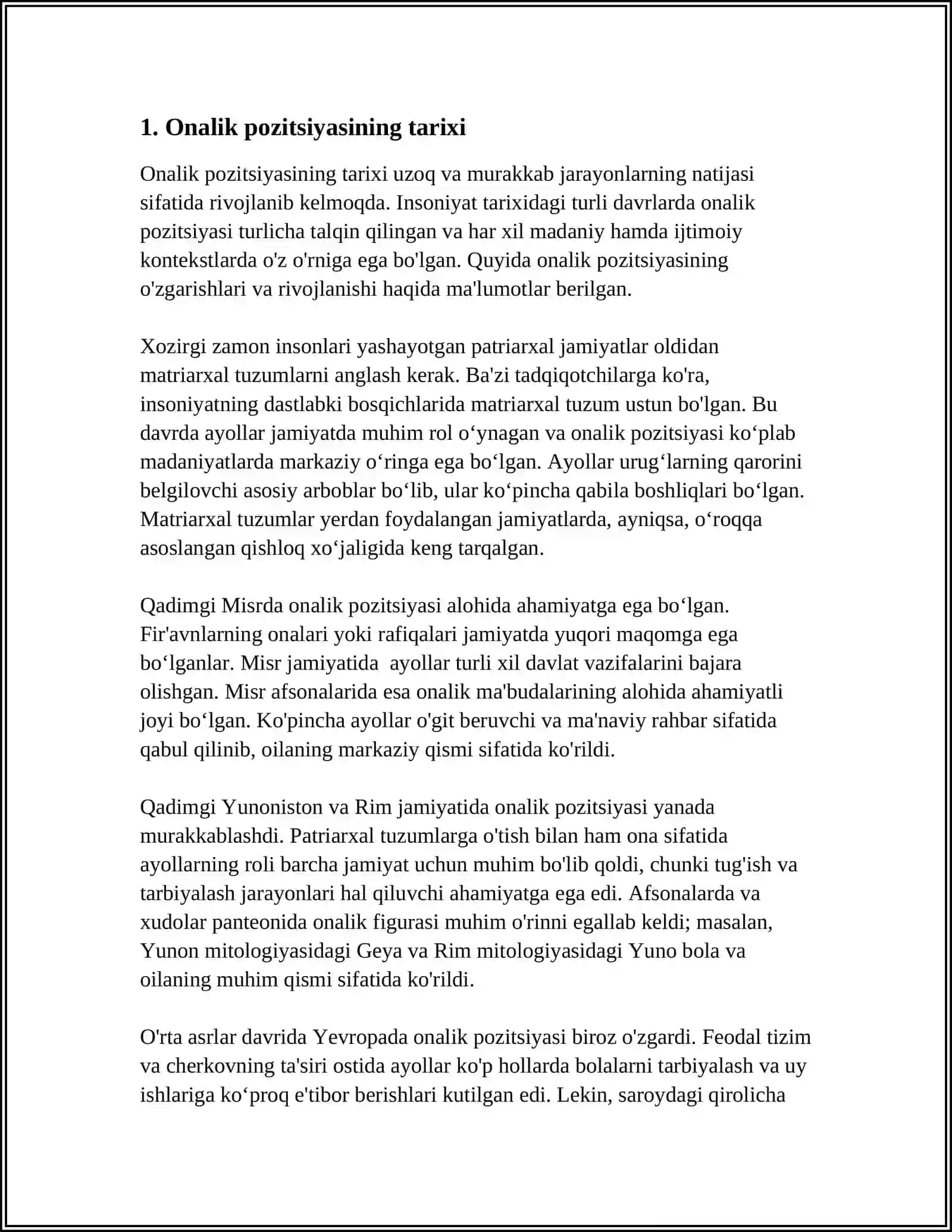 OTA ONALIK POZITSIYASI 3