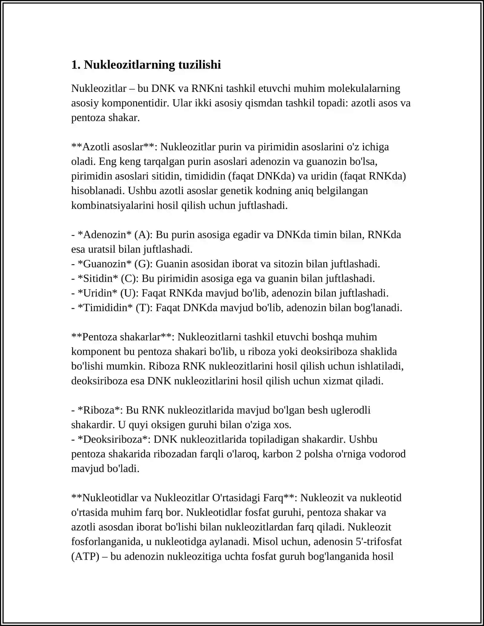 Nukleozitlar 3
