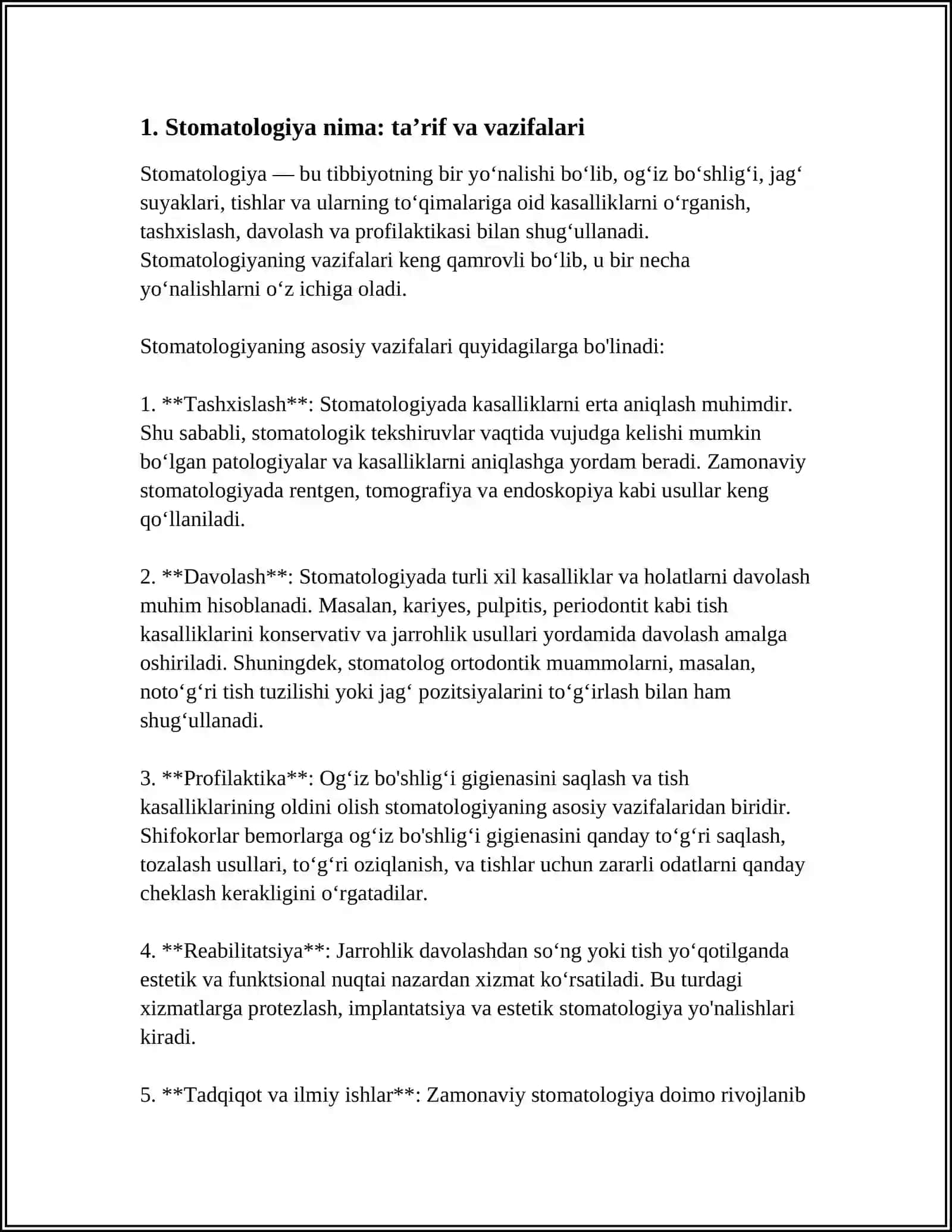 STOMATOLOGIYA NIMA 3
