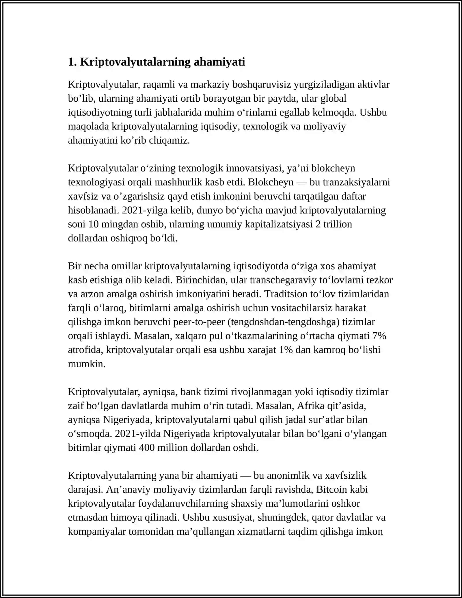 KRIPTOVALYUTALAR VA ULARNING TURLARI 3