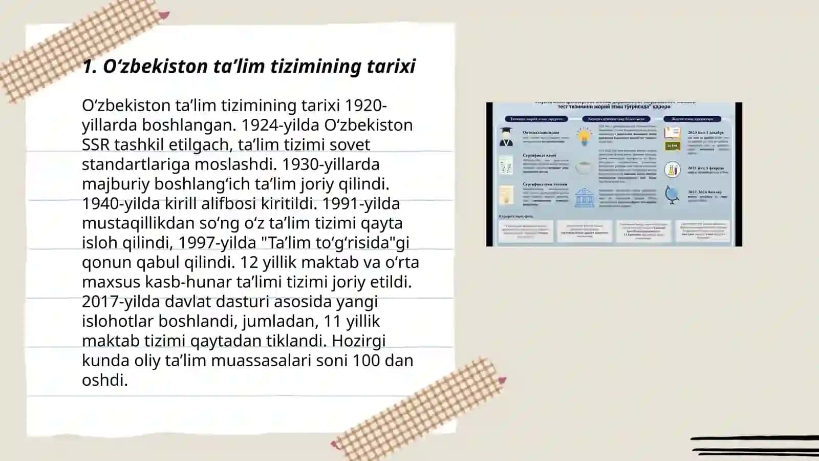 Oʻzbekiston taʼlim tizimi 3