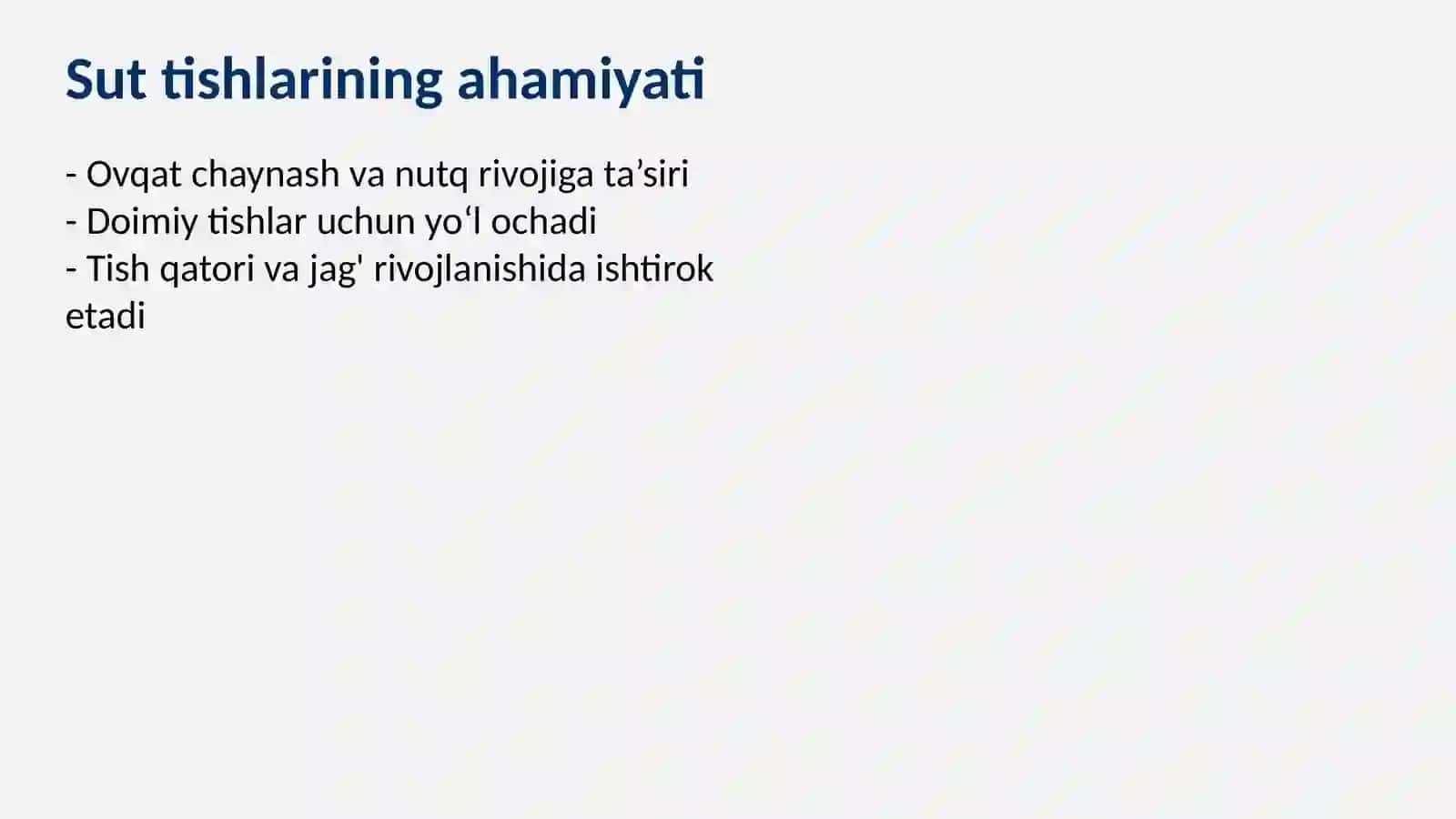 Bolalarda sut va doimiy tishlarning olish texnikasi 3