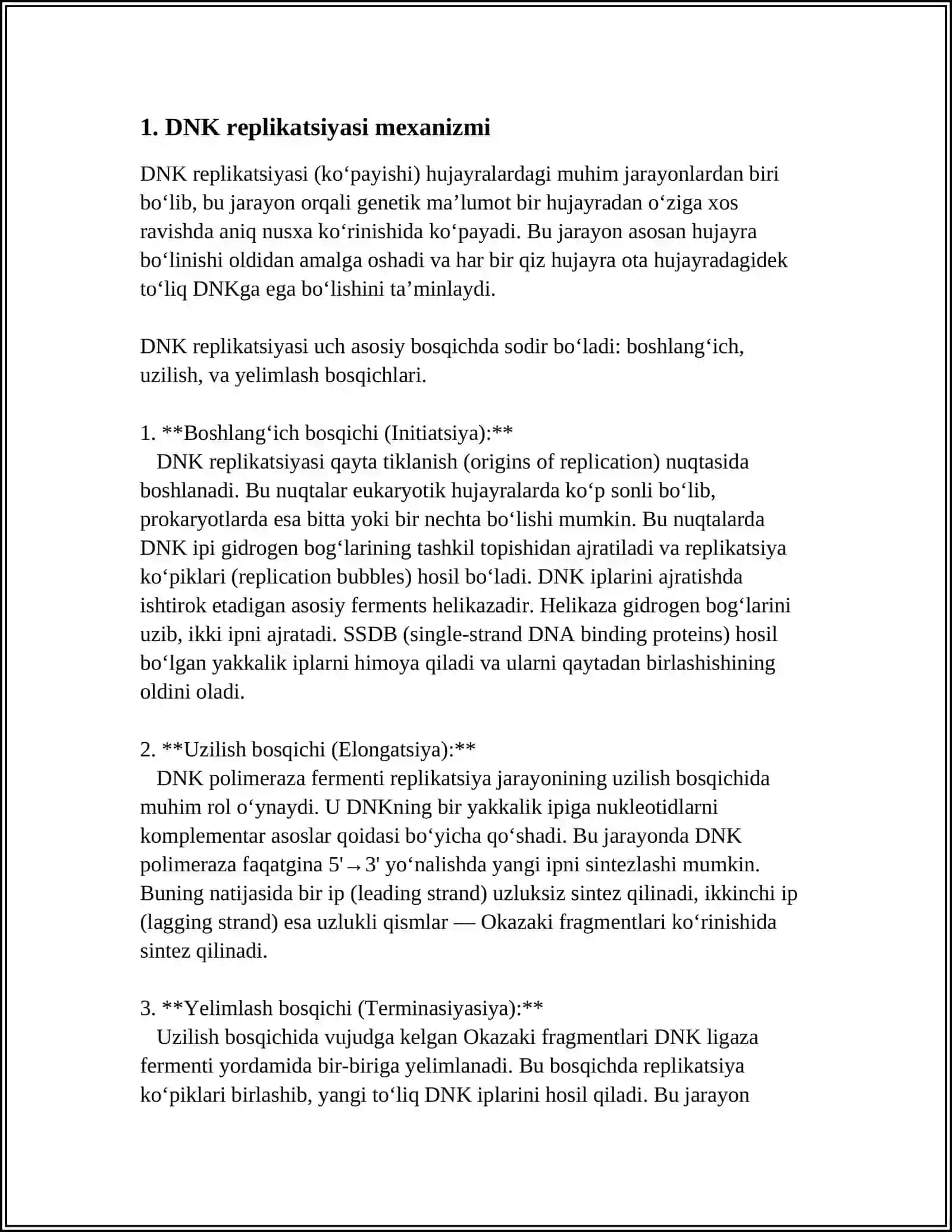 REPLIKARSIYA JARAYONLARI 3