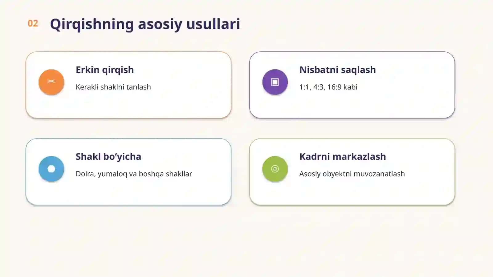 TASVIRNI QIRQISH VA AYLANTIRISH 3