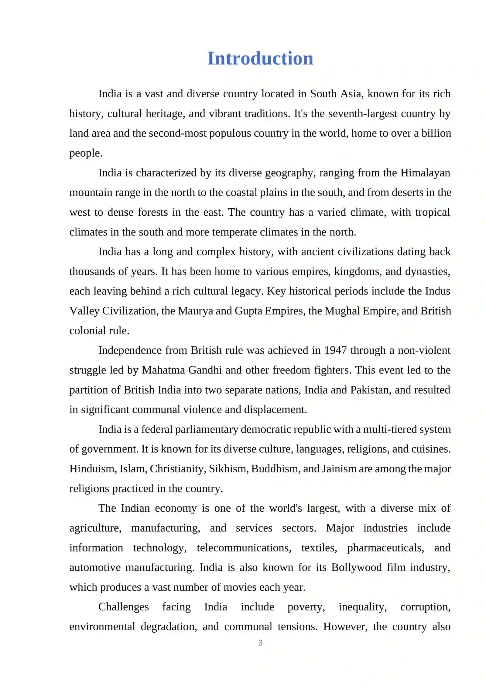 India Country Study 3