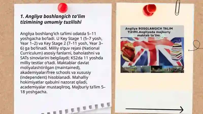 Angliya boshlangich talim tizimi 3
